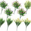 Ageomet 9pcs Artificial Flowers Outdoor UV Resistant Plastic Faux Flowers in Bulk Fake Flowers for Home Decor Outside Cemetery Indoor Vase Pots Hanging Planters Decoration